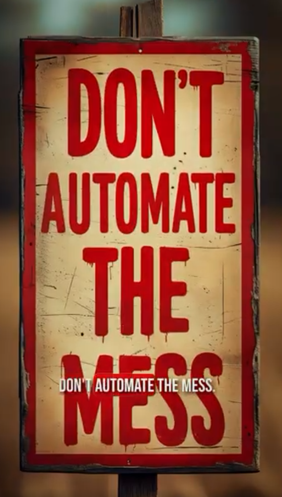 Don't Automate the Mess